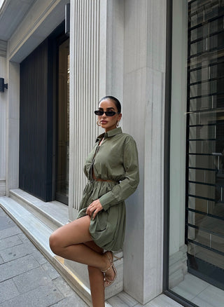 Nova Khaki Dress