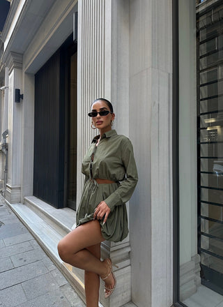 Nova Khaki Dress