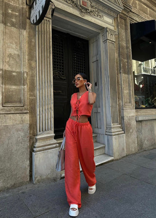 VEST & TROUSERS ORANGE SET