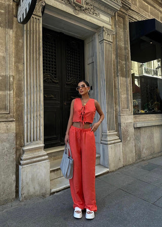 VEST & TROUSERS ORANGE SET