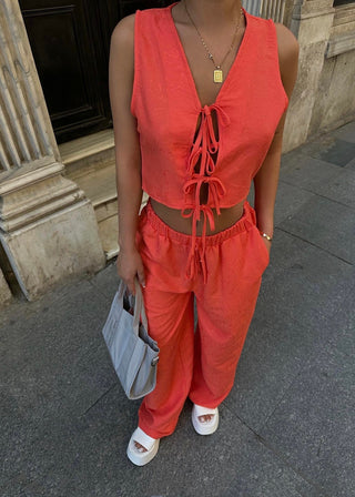 VEST & TROUSERS ORANGE SET